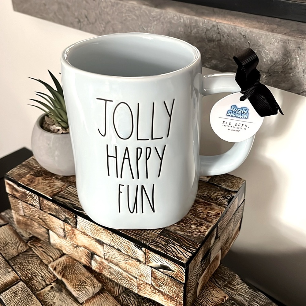 🇺🇸 NEW RAE DUNN & FROSTY THE SNOWMAN Collab Ceramic Mug Light Blue Holiday - Picture 2 of 7